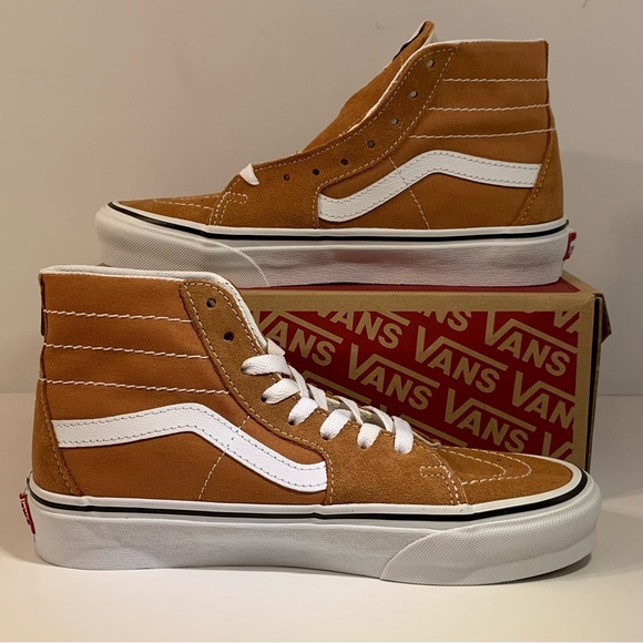 🤎 [BRAND NEW] VANS SK8-HI TAPERED BROWN WHITE WOMENS SHOES SIZE 6.5 SNEAKERS 🤎 - Picture 6 of 11